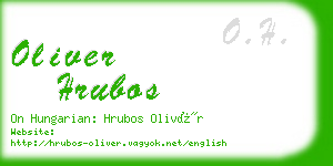 oliver hrubos business card